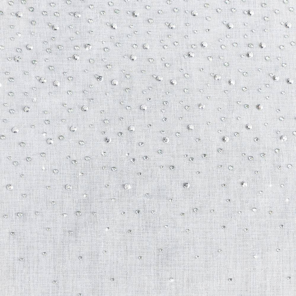 Bijela zavjesa ukrašena srebrnim kamenčićima na traci 400x145 cm bijela boja Nadine
