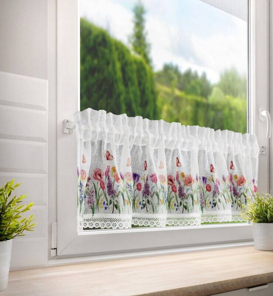 Zavjesa BELLA na traci 150x30 cm bijela