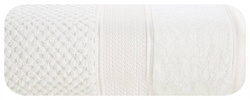 Pahuljasti ručnik s reljefnim karo uzorkom i rubom od velura 500 g/m2 Jessi (02) 70 X 140 cm krem