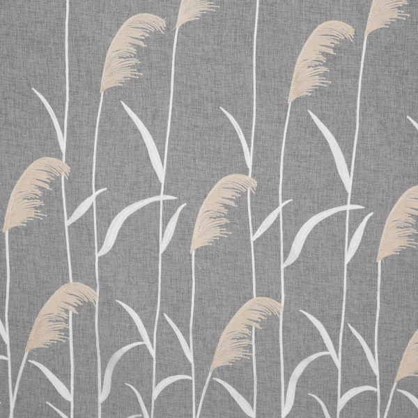 Zavjesa 140x250 ukrašena vezom pampas trave u boho stilu Abbie