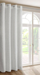 EVA MINGE gotova zavjesa 135x250 izrađena od šifona ukrašena moher koncem i suptilnim volanima TIFFANY