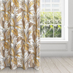 Zavjesa od mekanog baršuna s printom cvijeća i lišća 140x250 Bari