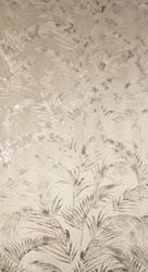 Zavjesa od mekog baršuna s metalik printom s motivom palminog lišća 135x270 Debra