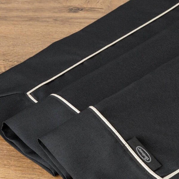 Crni stolnjak s nježnim srebrnim obrubom 85x85 Madele