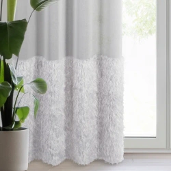 Zavjesa 140x250 od gaze ukrašena moher koncem MARGARET 2 