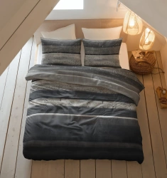 Posteljina od flanela 240x220 siva, mekana na dodir Marcus