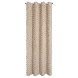 EVA MINGE gotova zavjesa 135x250 od šifonske tkanine ukrašena pomponima s dodatkom sjajnog konca AURELIA