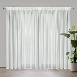 Gotova zavjesa 300x270 od šifona ukrašena printom mramora, zlatne ušice Hera