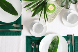 Set od 4 komada crnih klasičnih podmetači 30x40 Velvet