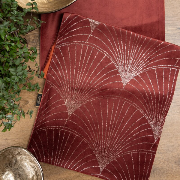 Baršunasti nadstolnjak 35x140 s velikim art deco lepezastim uzorkom Blink 14