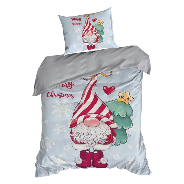Set božićne posteljine 220x200 od mikrovlakana, ukrašen božićnim printom