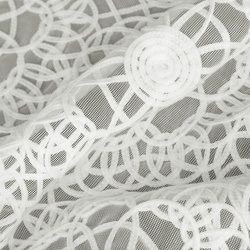 Zavjesa od peruanske tkanine ukrašena aplikacijom prirodna boja 140x250 cm - LIZA