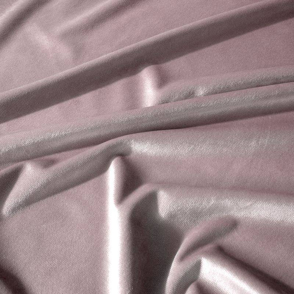 Zavjesa od jednobojnog mekog baršuna trakasta 140x270 cm ružičasta ROSA  