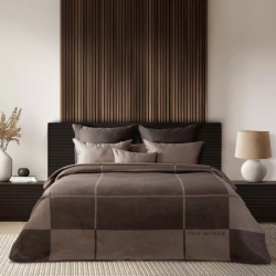 Pamučno-akrilna topla deka 220x240 cm s geometrijskim printom ELEGANTE Eva Minge