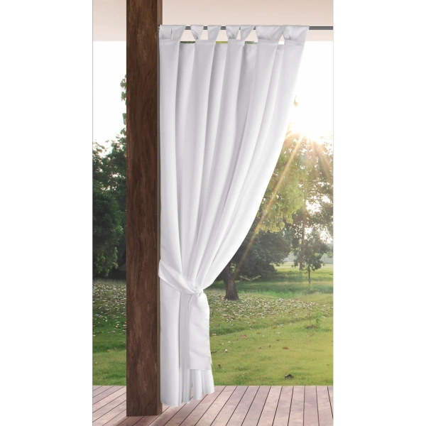 Zavjesa za terasu 155x220 boja bijela od nepromočive tkanine sa čičak trakama GARDEN  2