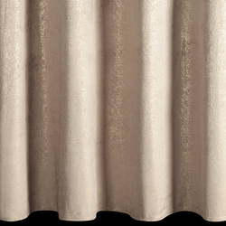 Baršunasta zavjesa ukrašena sjajnim printom, 135x250 cm, zlatne rupice - BETHY