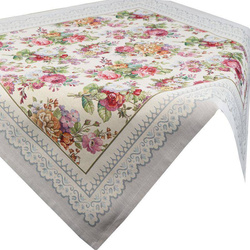 Goblen stolnjak ukrašen tkanim cvjetnim motivom 100x100