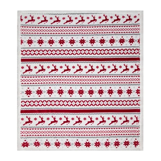 Deka 150x200 s božićnim skandinavskim motivom, debela i mekana