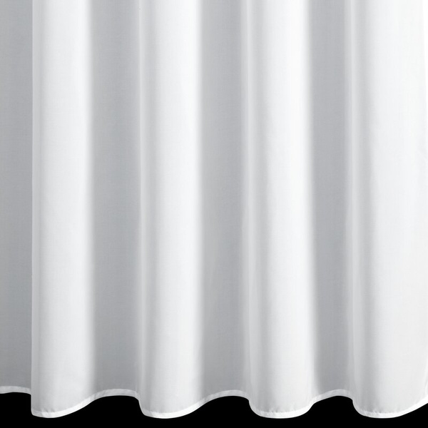 Bijela šifonska zavjesa ukrašena 3D aplikacijom ruže, 140x250 cm - ROSES8 - Eva Minge