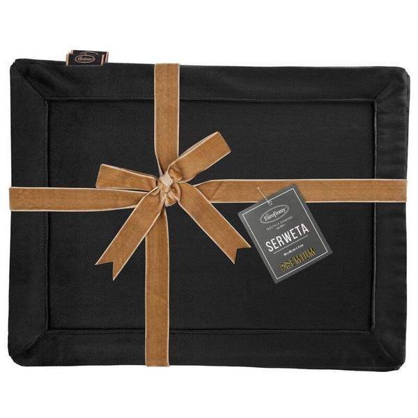 Set od 4 komada crnih klasičnih podmetači 30x40 Velvet