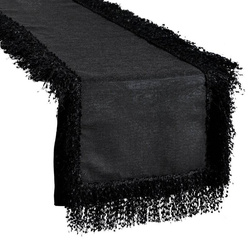 Nadstolnjak 40x140 ukrašen trakom s resama Tina