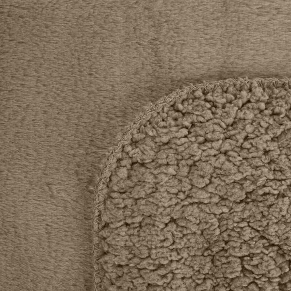 Zimska deka 220x240 cm, dvostrani prekrivač od ugodnog krzna i tkanine s uzorkom janjeće kože, NINA Premium