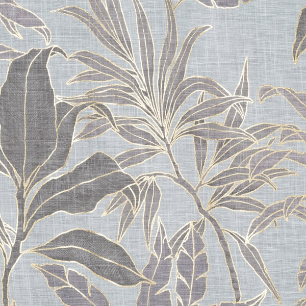 Zavjesa od poluprozirne tkanine ukrašena sjajnim printom, 135x250 cm, zlatne rupice - ANELI