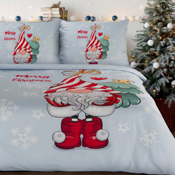 Set božićne posteljine 220x200 od mikrovlakana, ukrašen božićnim printom