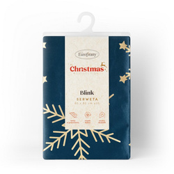 Božićni stolnjak 85x85 cm, baršunasta salveta ukrašena pahuljicama