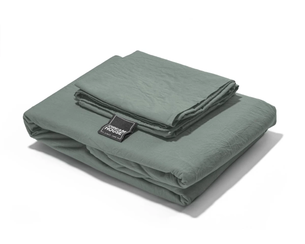 Zelena pamučna posteljina 240x220 pakirana u atraktivnu Stone Washed Green vrećicu