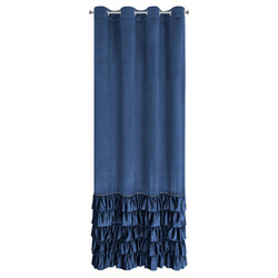 Gotova baršunasta zavjesa s volanima i ukrasnim kamenčićima Carli 140 x 250 cm