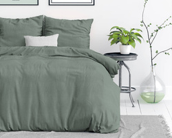 Zelena pamučna posteljina 240x220 pakirana u atraktivnu Stone Washed Green vrećicu