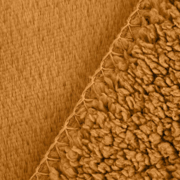 Zimska deka 170x210 cm, dvostrani prekrivač od ugodnog krzna i tkanine s uzorkom janjeće kože, NINA Premium