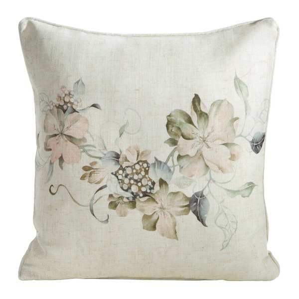 Dekorativna jastučnica 45x45 s lanenom strukturom i ukrasnim rubom LEN