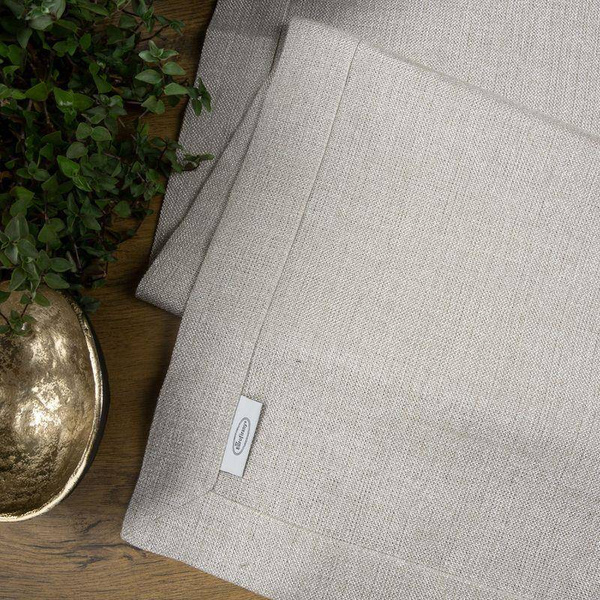 Sivi stolnjak sa ukrasnim rubom i zlatnim koncem 140x180 Stella 1