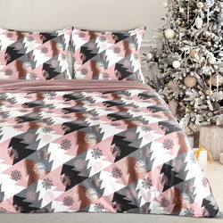 Set božićne posteljine 140x200 od mikrovlakana, ukrašen božićnim printom