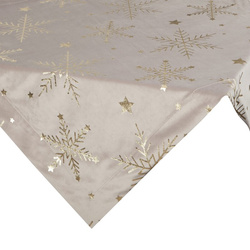 Božićni stolnjak 85x85 cm, baršunasta salveta ukrašena pahuljicama
