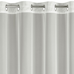 Zavjesa od peruanske tkanine ukrašena aplikacijom prirodna boja 140x250 cm - LIZA