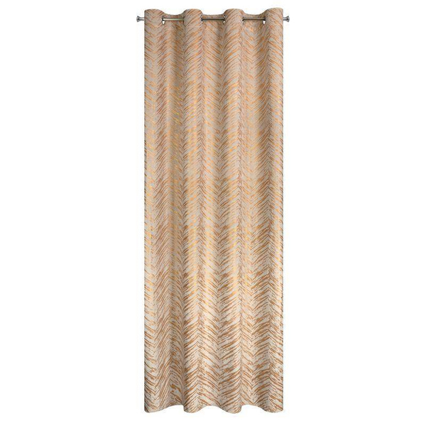 Baršunasta zavjesa s metalik geometrijskim printom 140x250 cm Sara