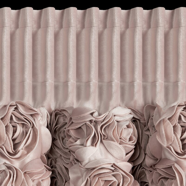 Baršunasta zavjesa ukrašena 3D aplikacijom ruže 140x270 cm- ROSES 13 Eva Minge
