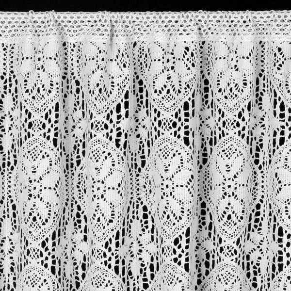 Ažurirana zavjesa za kuhinju 150x30 u boho stilu ukrašena suptilnim resama Moly