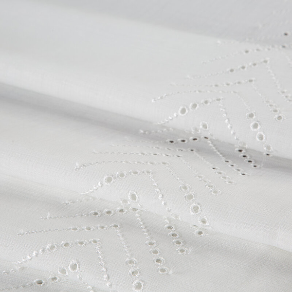 Stolnjak 160x350 sa suptilnim ukrasnim vezom, svijetlo krem ​​boje Ines