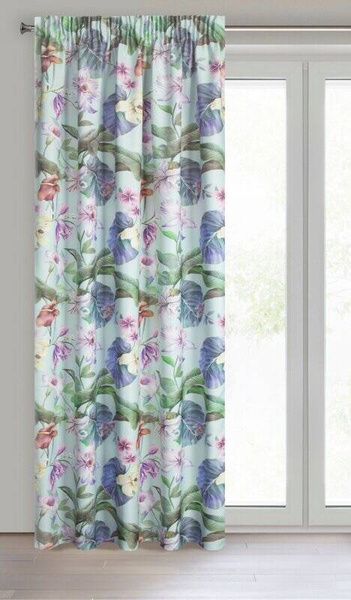 Zavjesa 140x270 na traci za zamračivanje s prekrasnim cvjetnim uzorkom Alia