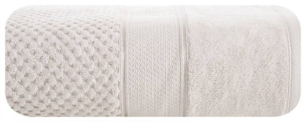 Pahuljasti ručnik s reljefnim karo uzorkom i rubom od velura 500 g/m2 Jessi (03) 50 X 90 cm bež