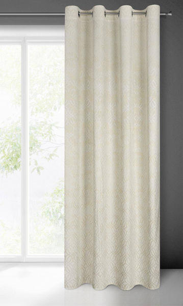 Zavjesa od baršuna sa osjenčanim srebrnim i zlatnim uzorkom u boho stilu 140x250 Areta