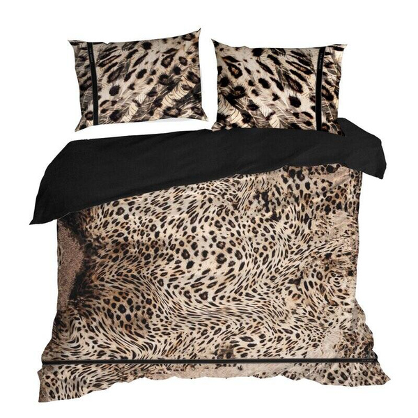 Ekskluzivni set posteljine 160x200 cm od macosatina s dizajnerskim uzorkom i životinjskim motivom  Eva minge 23