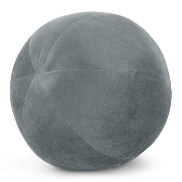 Ukrasni jastuk, kugla O 24 cm od baršuna s kontrastnim rubom Gaja  