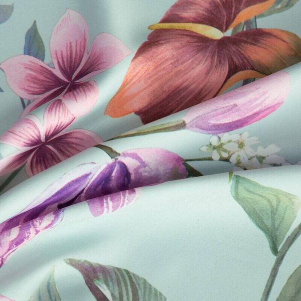 Zavjesa 140x270 na traci za zamračivanje s prekrasnim cvjetnim uzorkom Alia