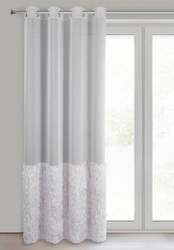 Zavjesa 140x250 od gaze ukrašena moher koncem MARGARET 2 