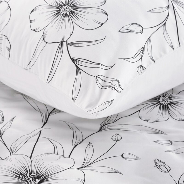 Posteljina 160x200 cm od pamučnog satena s cvjetnim uzorkom SPRING